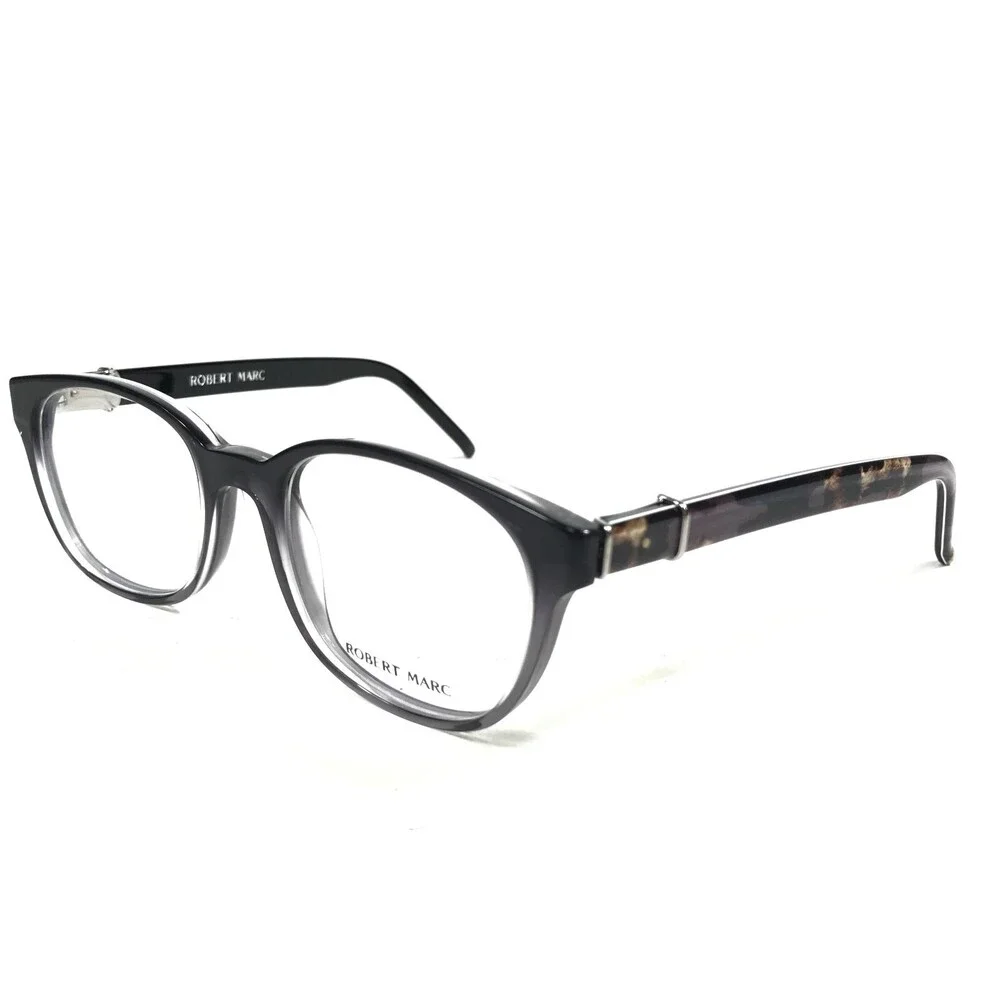 Robert Marc Eyeglasses Frames TIGER-GCS Black Grey Square Full Rim 48-20-135